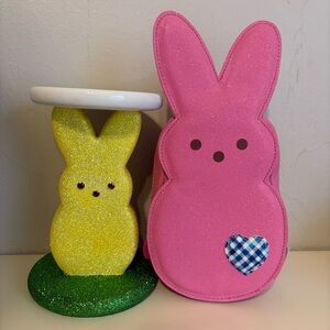 Bath & Body Works Easter Peeps Candle Holder/Mini Pink Gingham Heart Backpack